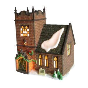 Dept.56 Dickens Sudbury Church Christmas Village Light-Up House Building